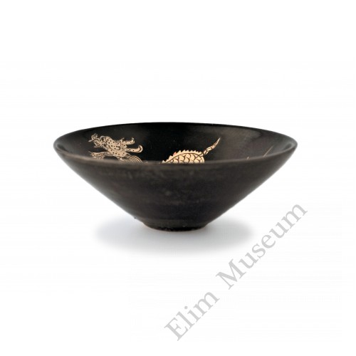 1380 A Song Jizhou-ware bowl with Kilins